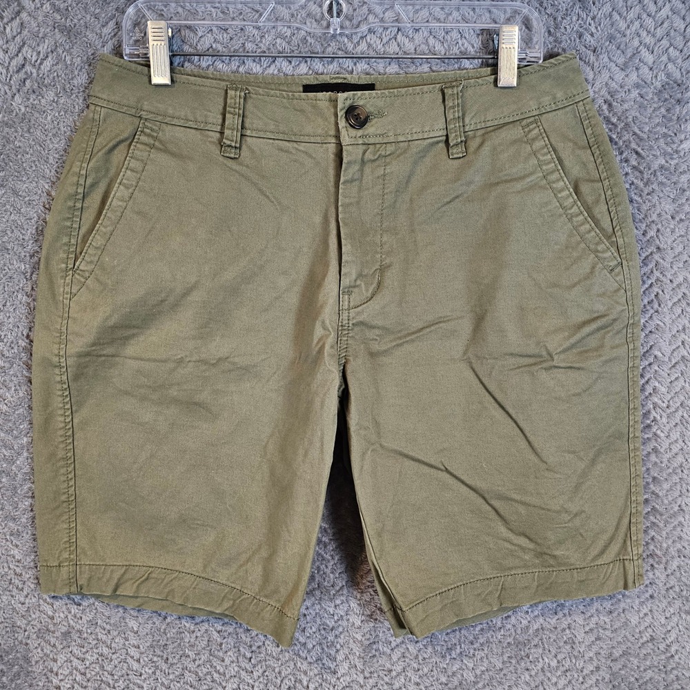 Aeropostale Mens Chino Shorts Olive Green Stretch Cotton Size 29 1464 LXJTCH21